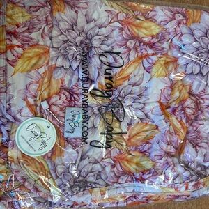 Lavender & Gold Floral Baby Blanket